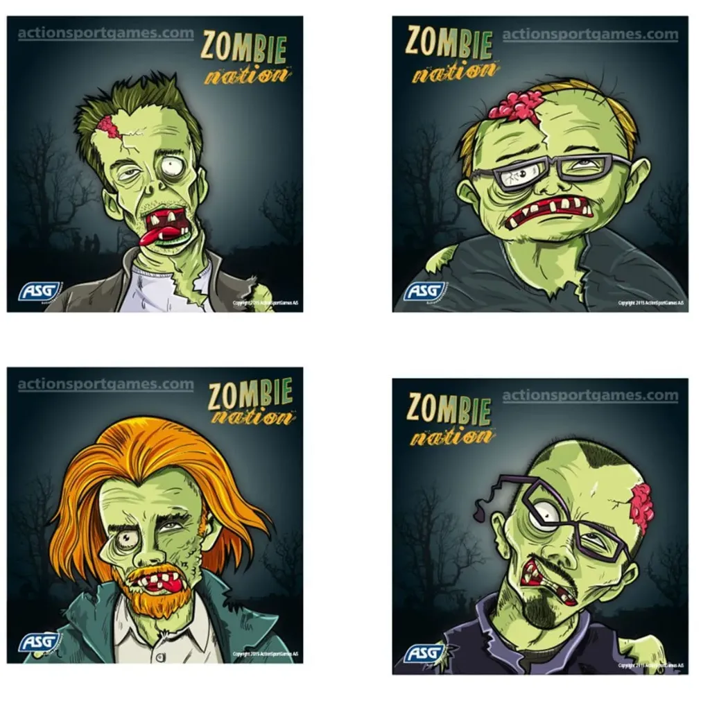 100 PCS (NOM) 1 ASG Zombie nation targets