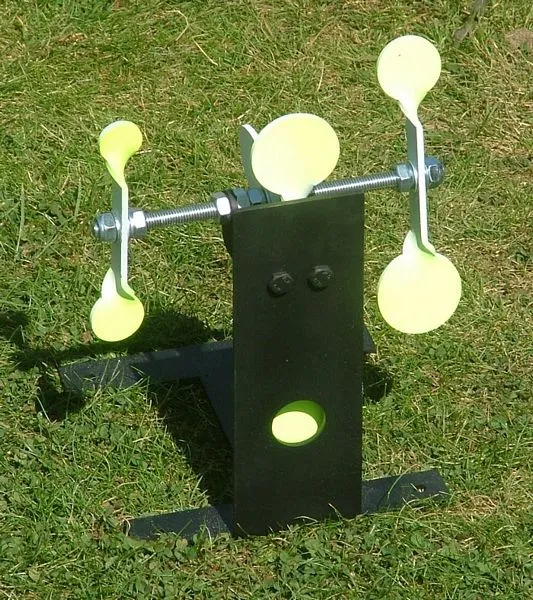 Cordless Resetting Airgun Target with Side Spinners HFT
