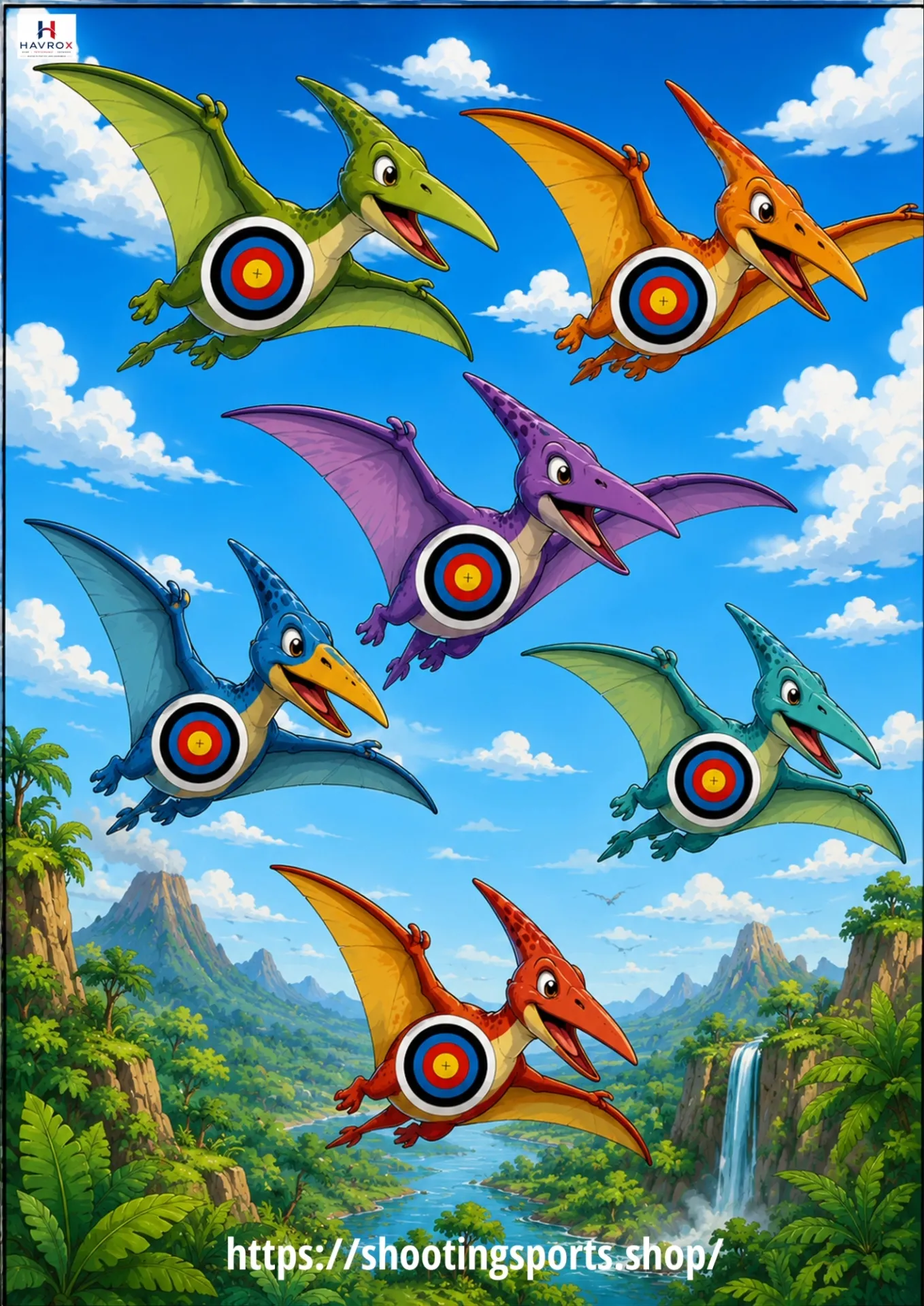 [SSSTGT0029] Flying Dino Targets