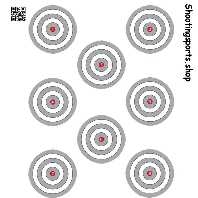 8 Spot Targets - Paper 17cm x 17cm (1)